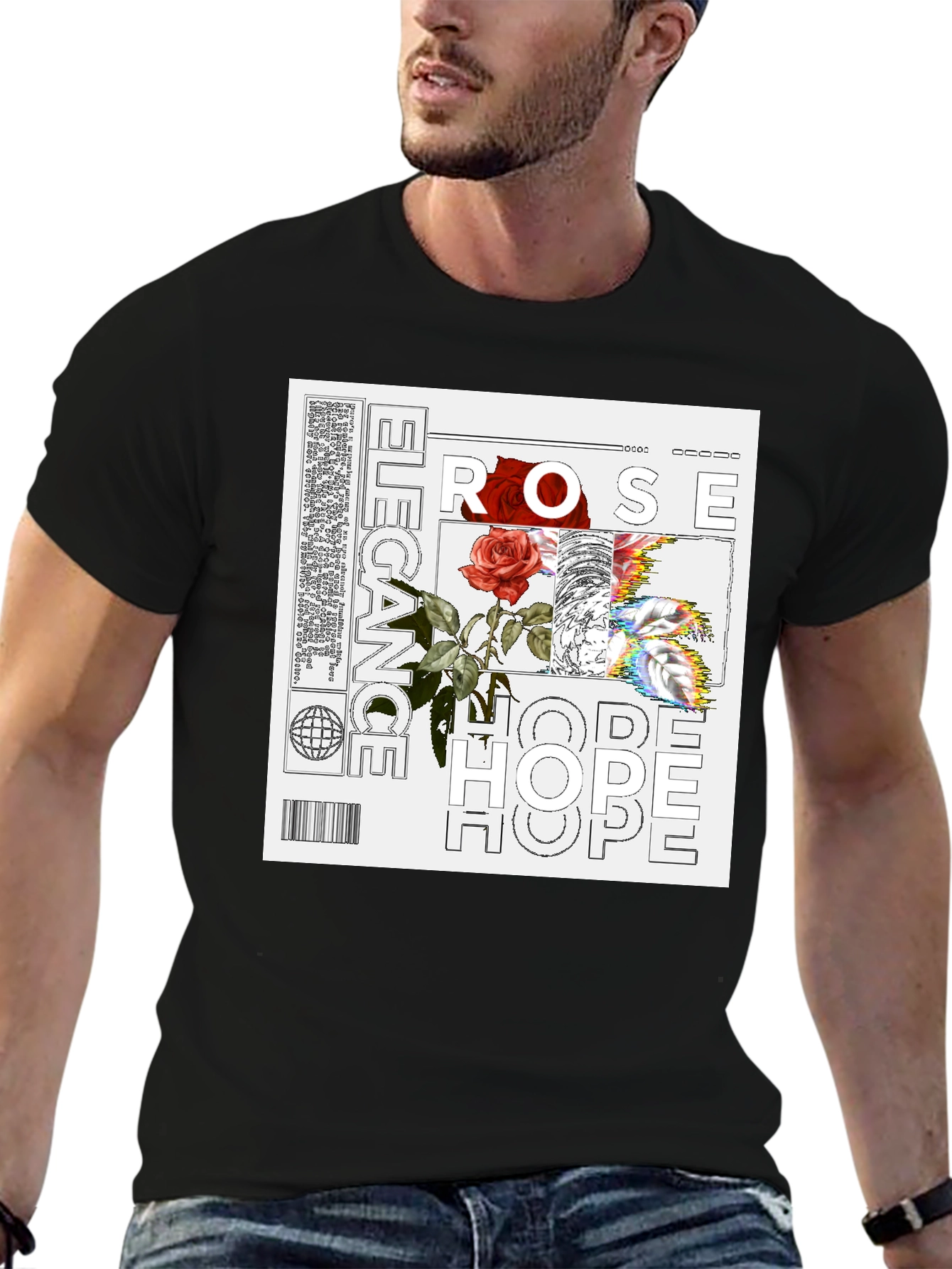 Elegant Rose Hope Graphic Tee