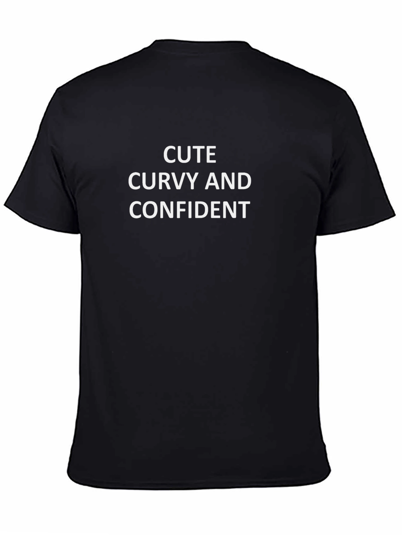 Cute Curvy and Confident Black T-Shirt