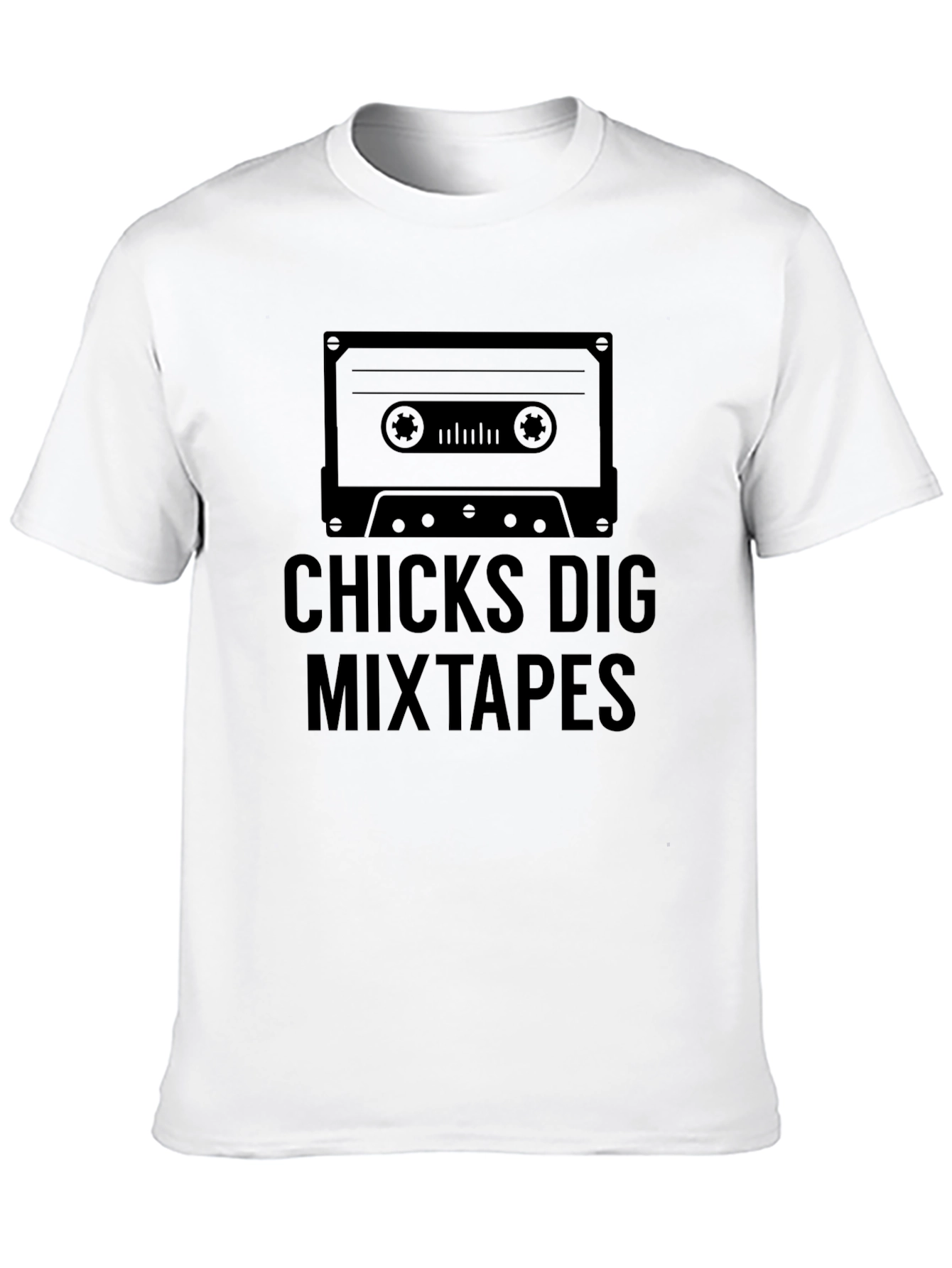 Chicks Dig Mixtapes Graphic Tee - Black