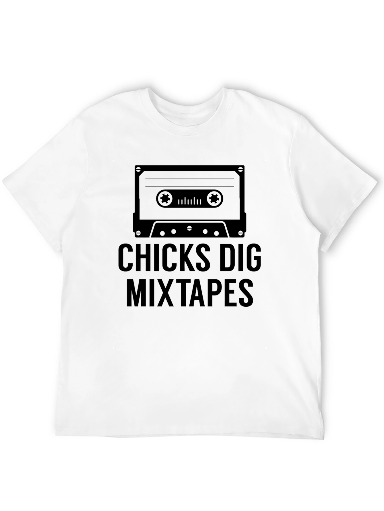 Chicks Dig Mixtapes Graphic Tee - Black
