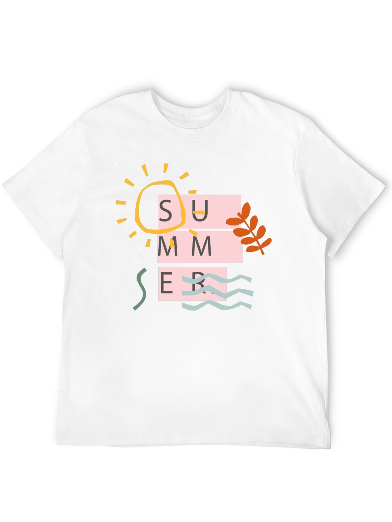 Summer Graphic Print Tee - Casual Black T-Shirt