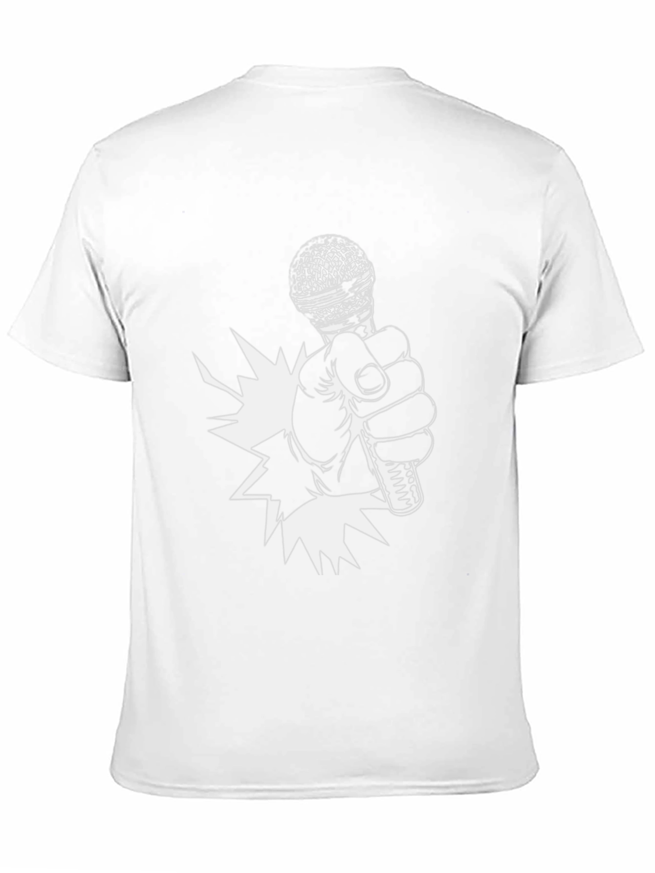 Microphone Burst Black Graphic Tee