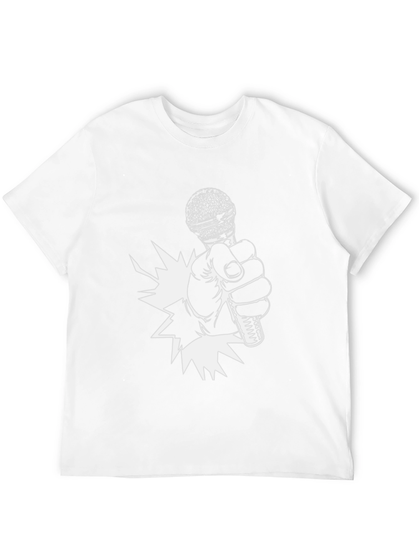 Microphone Burst Black Graphic Tee