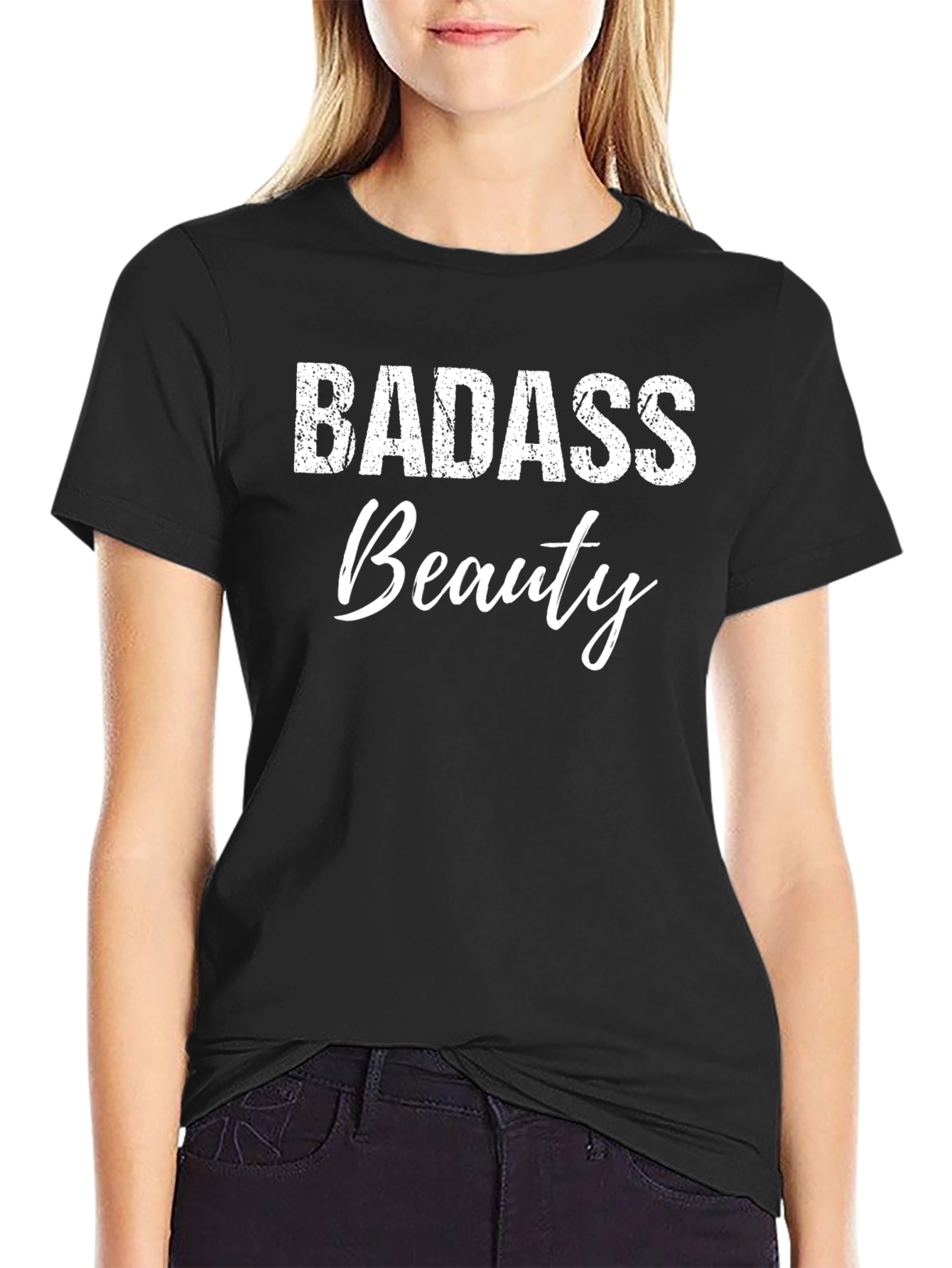 Badass Beauty Black Graphic T-Shirt