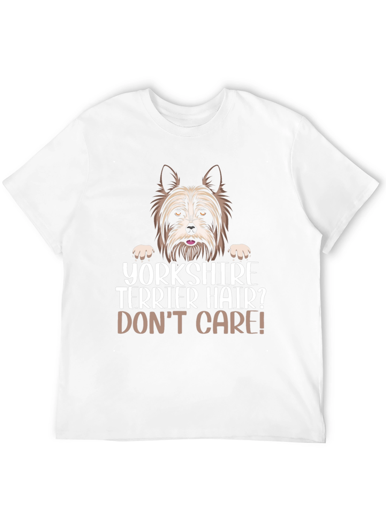 Yorkshire Terrier Hair? Dont Care! Black T-Shirt