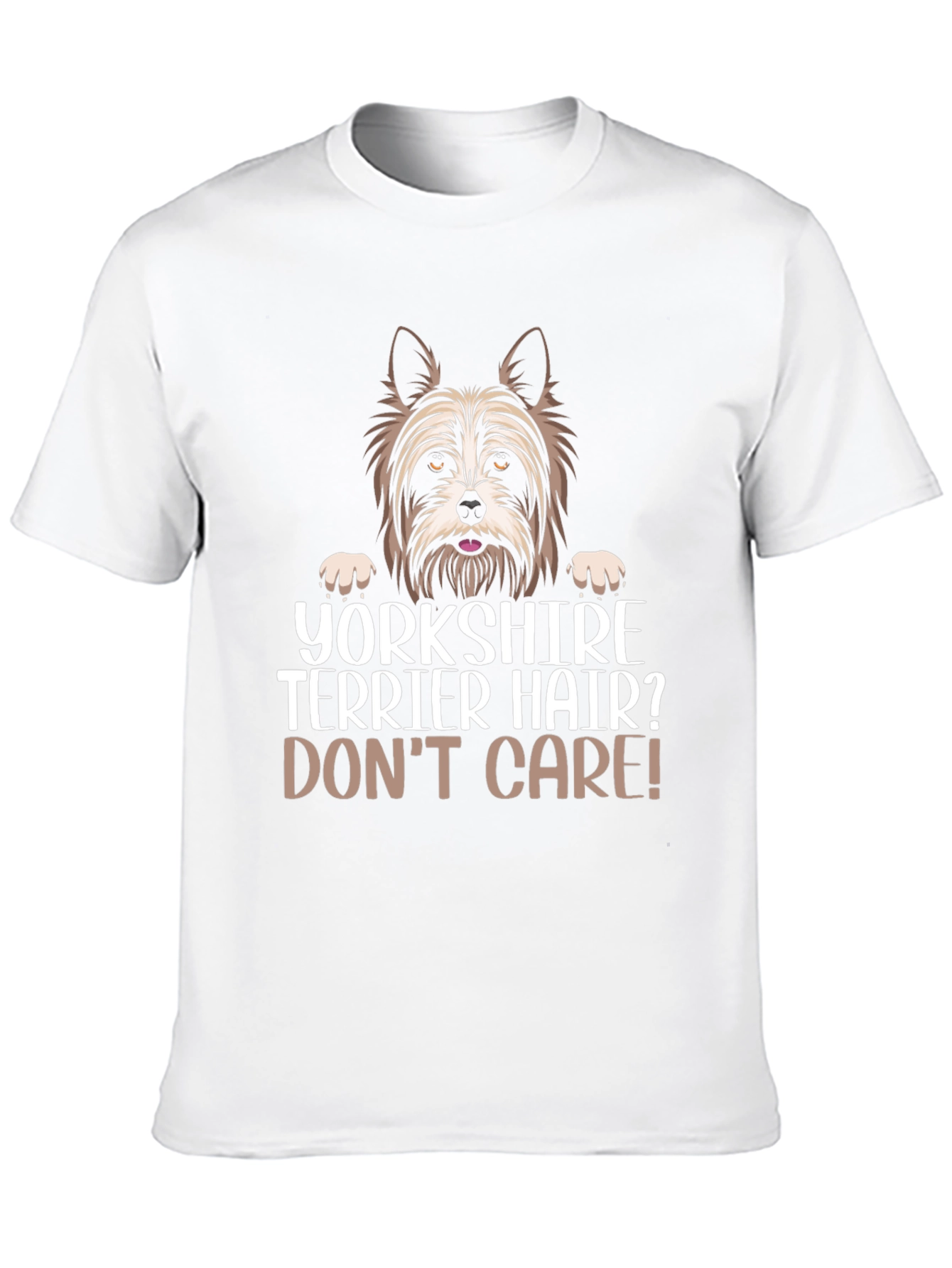 Yorkshire Terrier Hair? Dont Care! Black T-Shirt