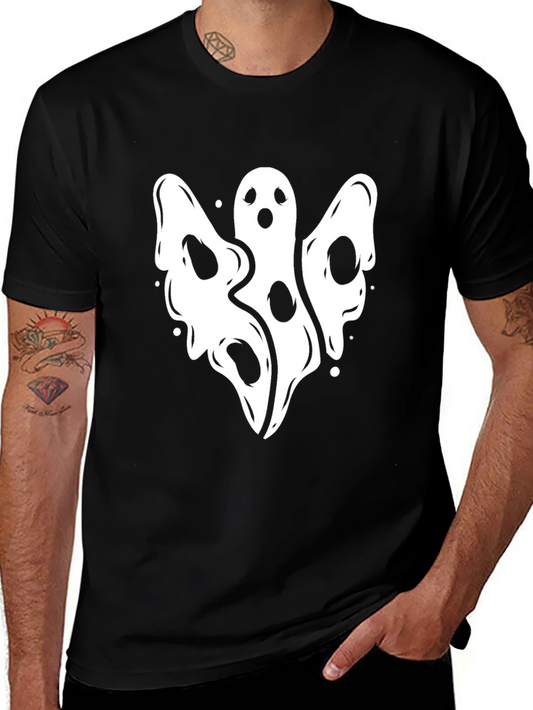 Spooky Ghost Graphic T-Shirt - Halloween Edition