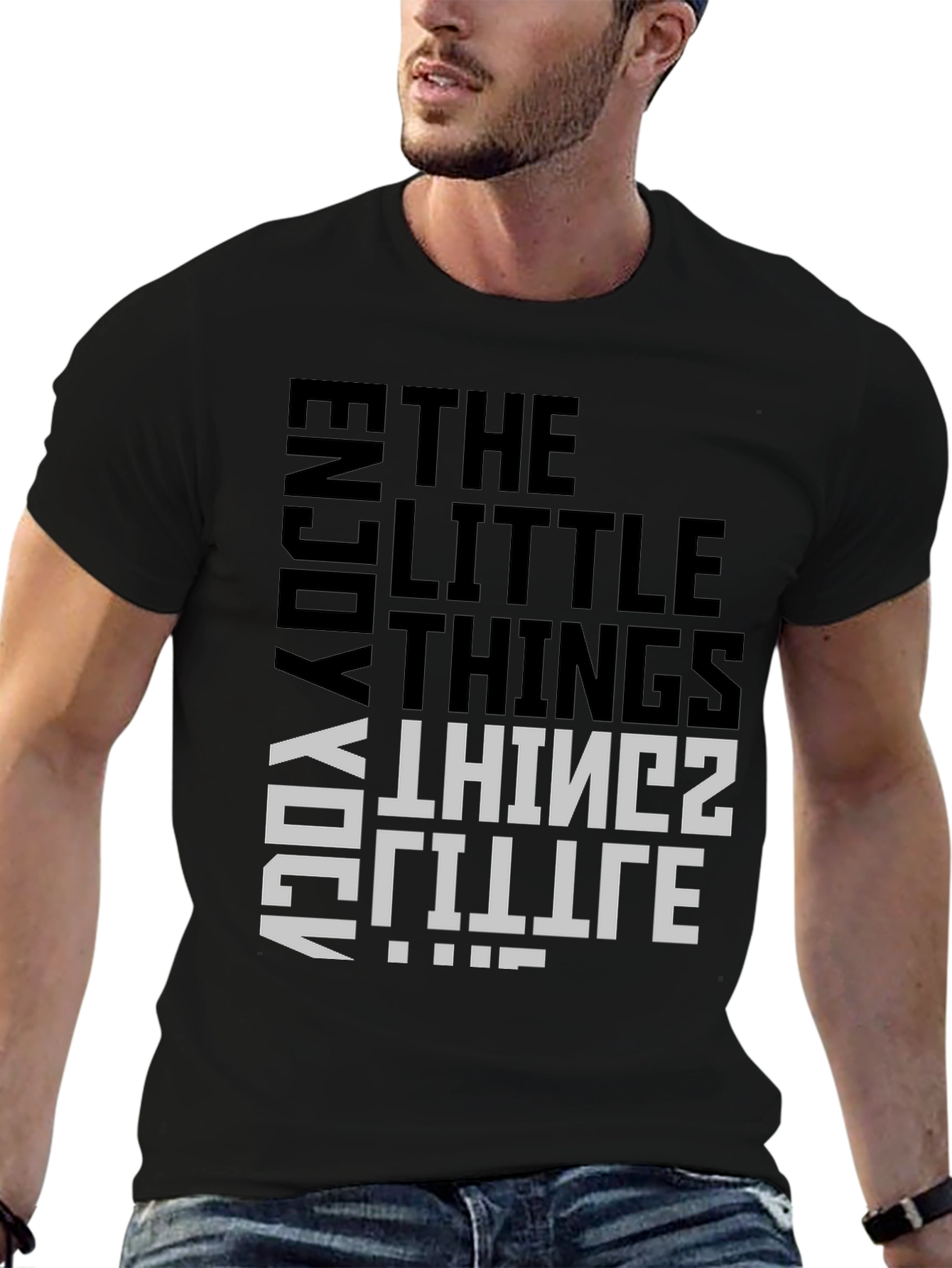 Enjoy Little Things Graphic Tee - Black