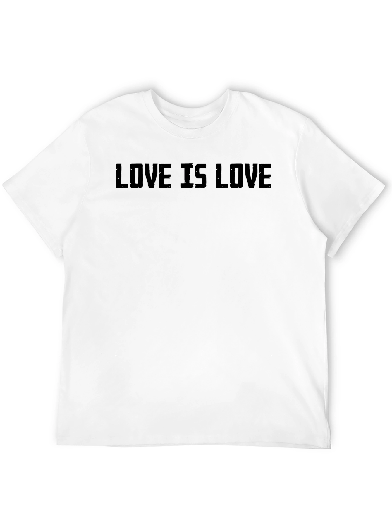 Love is Love Black Crew Neck Graphic Tee