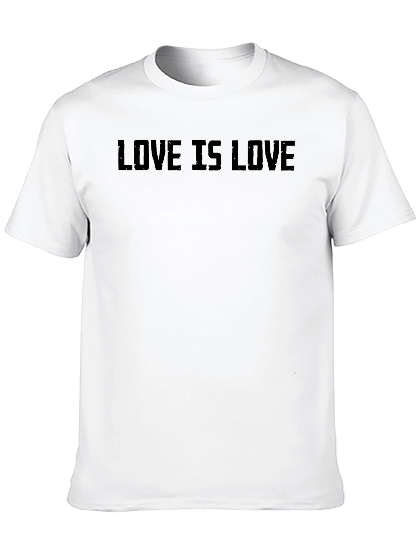 Love is Love Black Crew Neck Graphic Tee