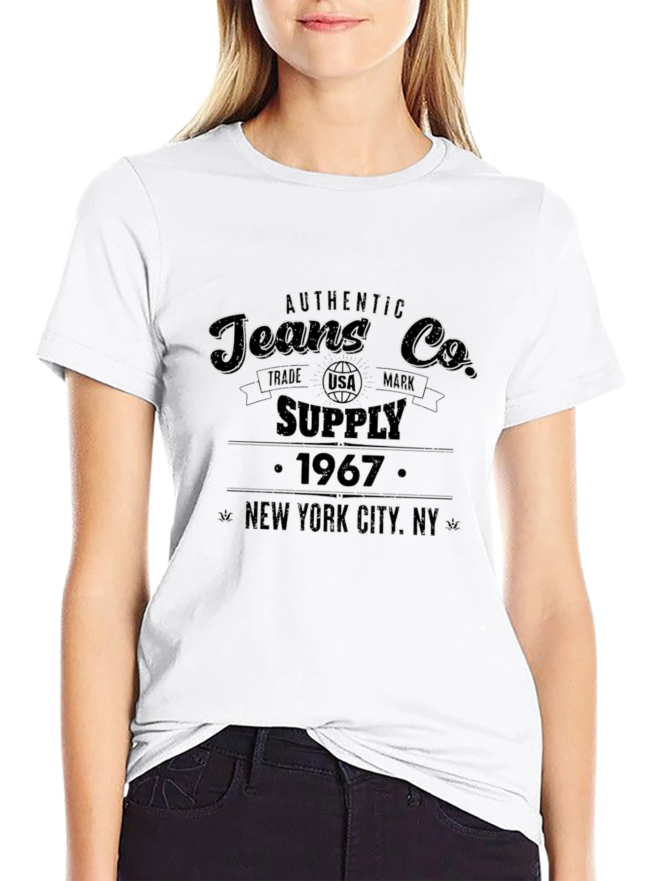 Authentic Jeans Co. 1967 Black Graphic T-Shirt