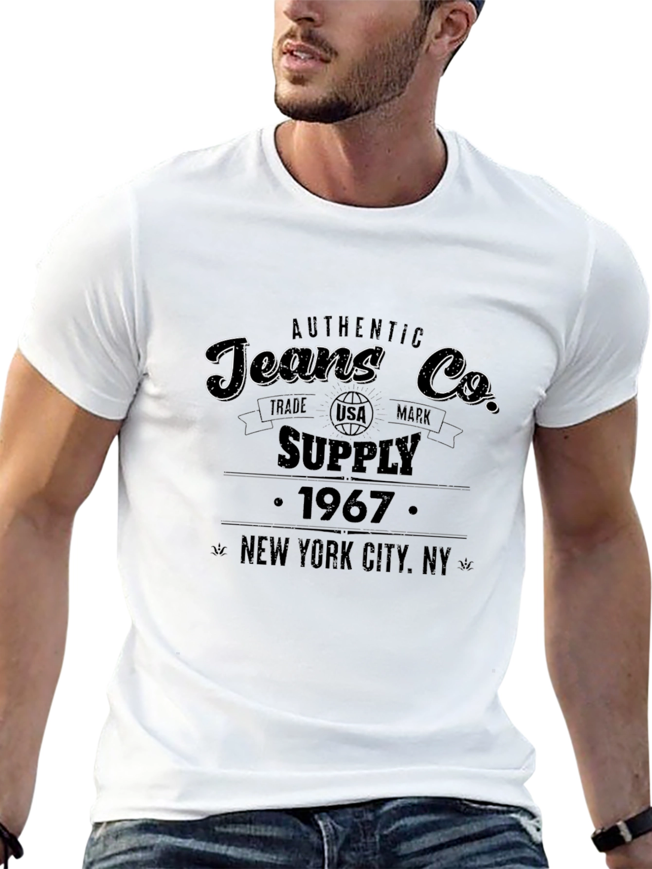 Authentic Jeans Co. 1967 Black Graphic T-Shirt