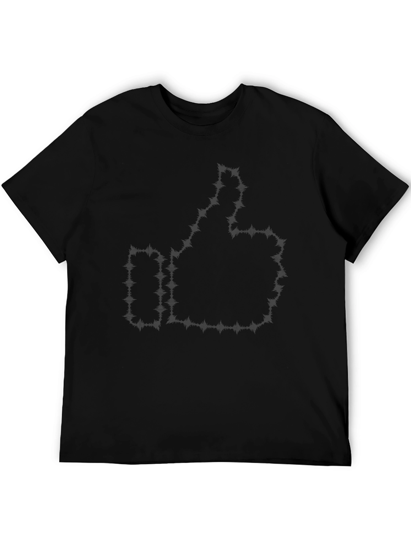 Thumbs Up Barbed Wire Black Graphic Tee
