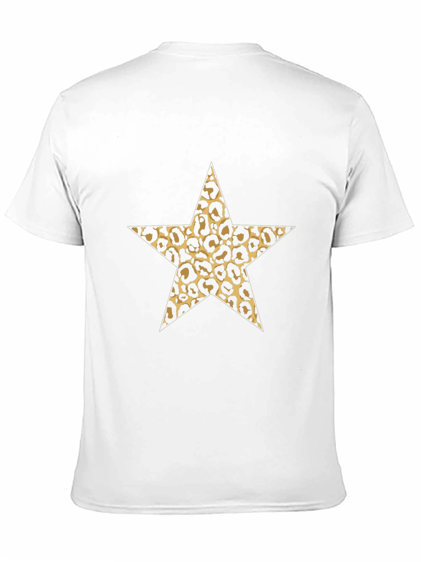 Leopard Star Print Black Tee