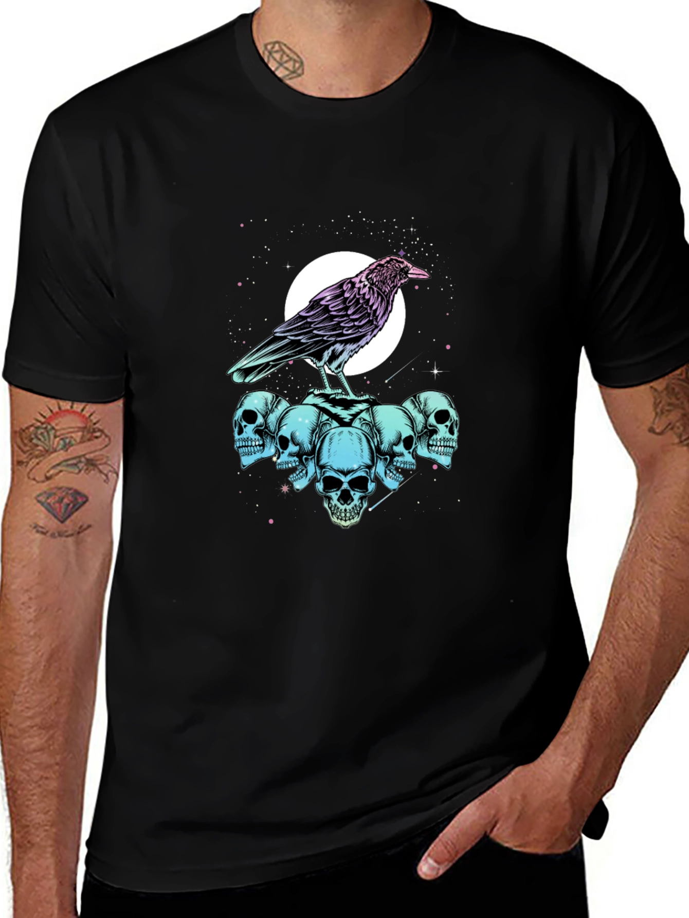 Raven Skull Graphic Tee
