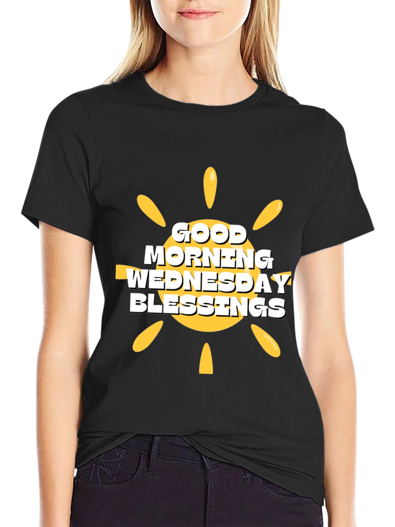 Good Morning Wednesday Blessings Black T-Shirt