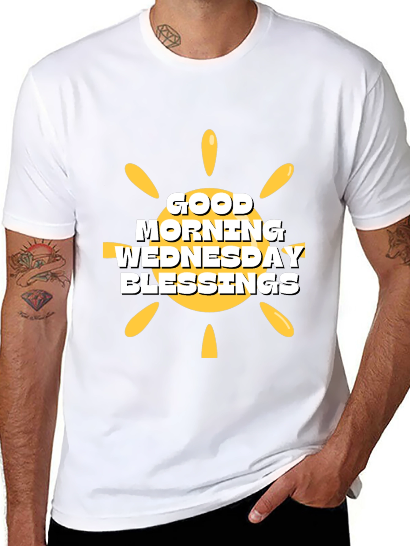 Good Morning Wednesday Blessings Black T-Shirt