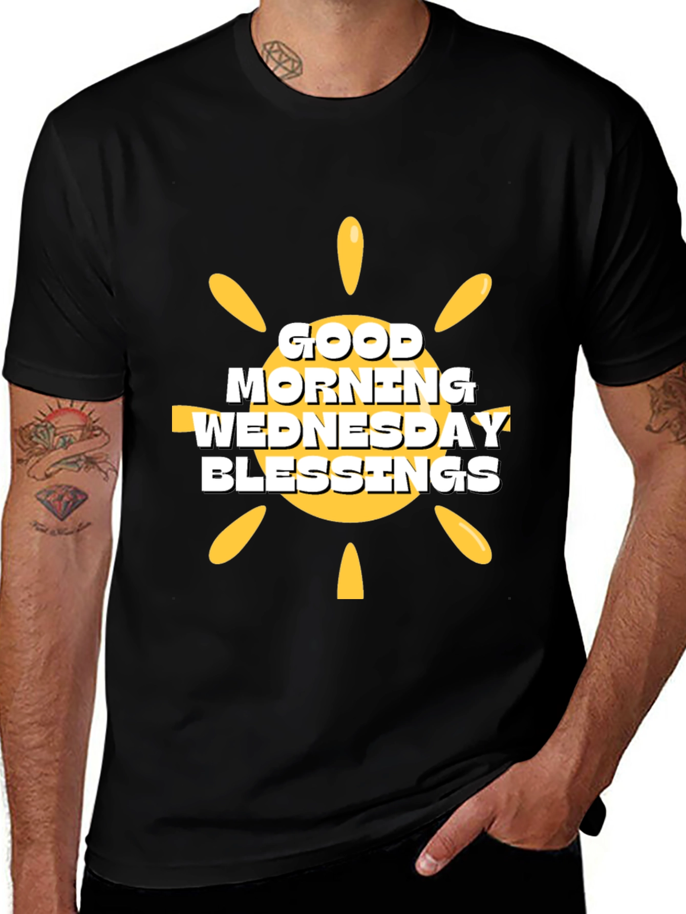 Good Morning Wednesday Blessings Black T-Shirt