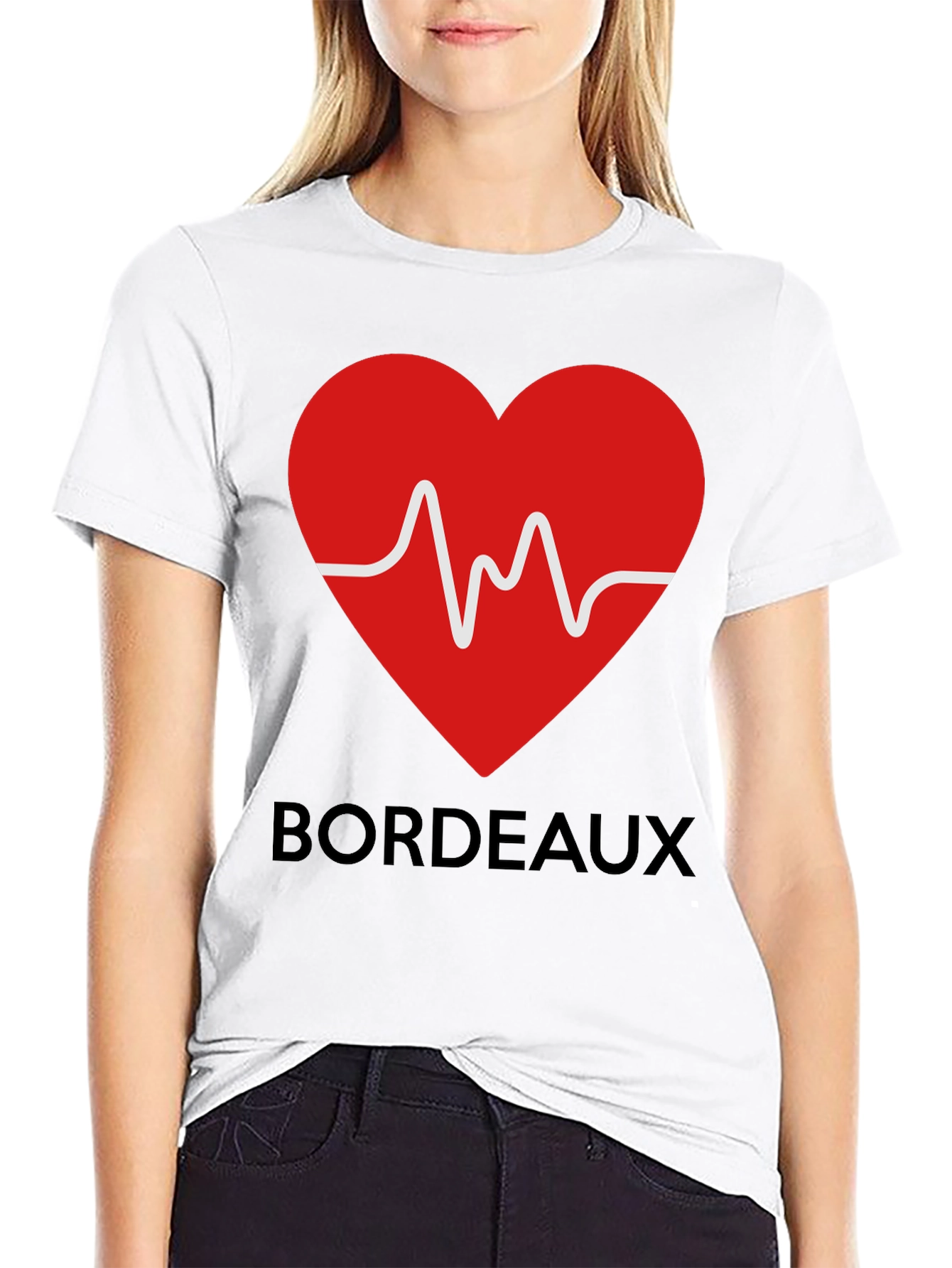 Heartbeat Bordeaux Graphic Tee - Stylish & Unique