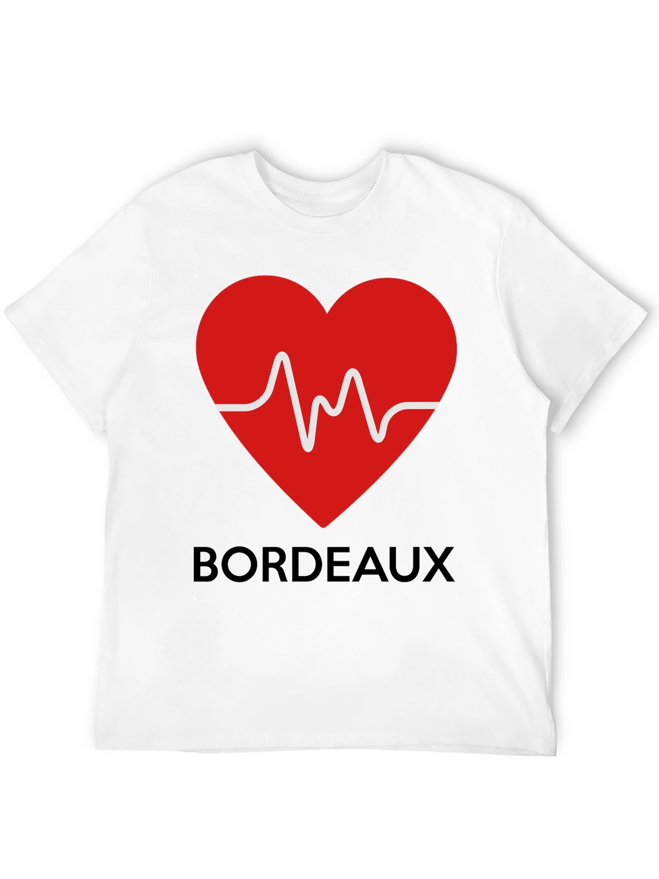 Heartbeat Bordeaux Graphic Tee - Stylish & Unique