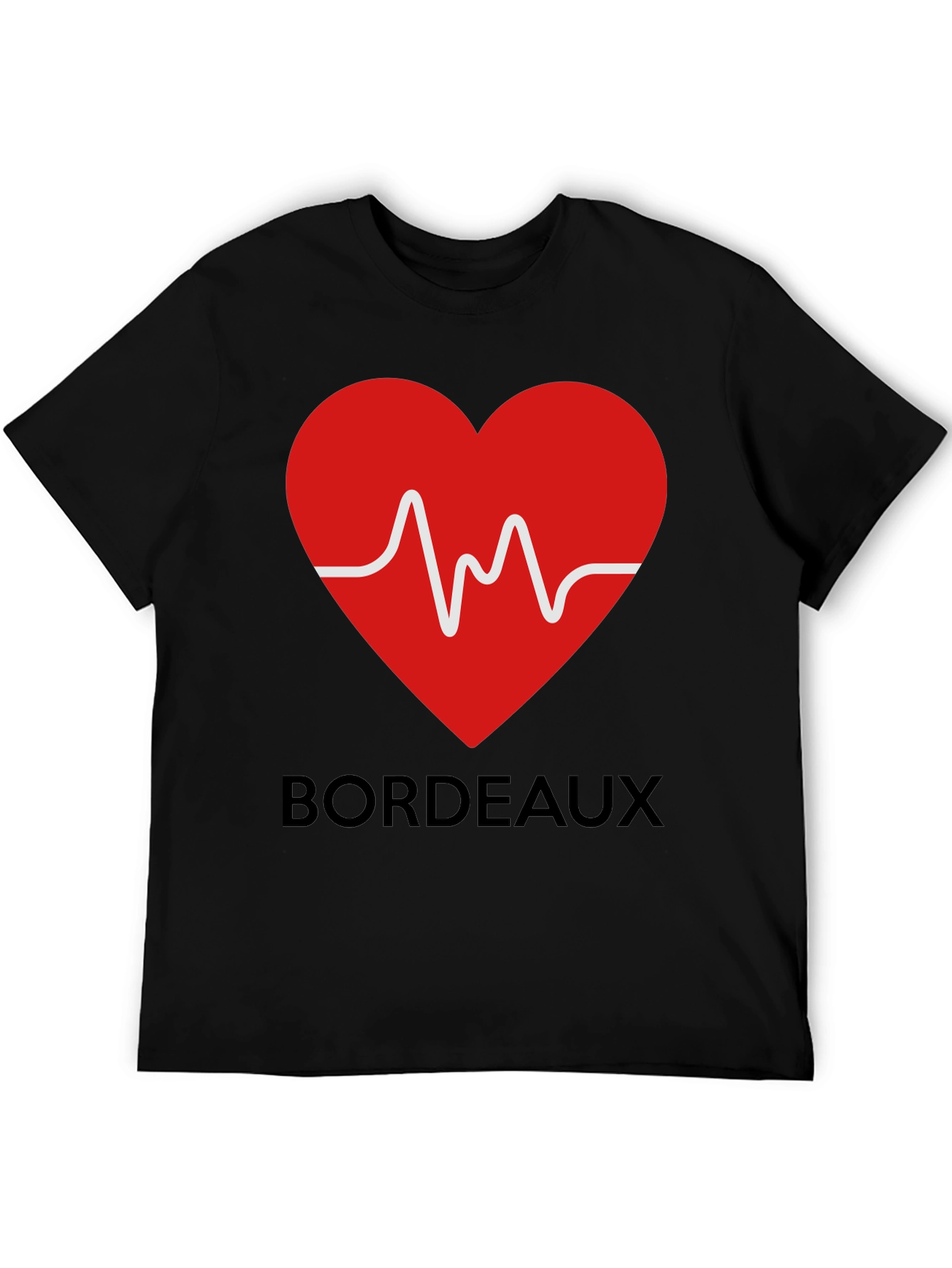 Heartbeat Bordeaux Graphic Tee - Stylish & Unique