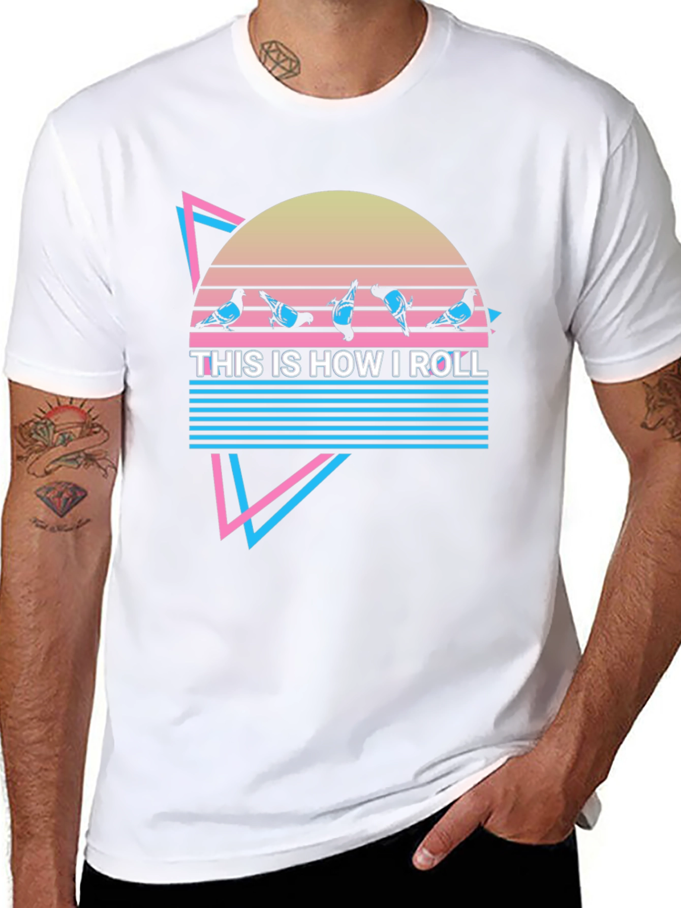 This is How I Roll Pigeons Graphic T-Shirt