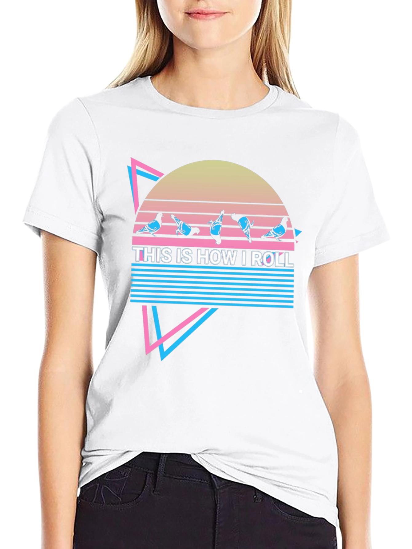 This is How I Roll Pigeons Graphic T-Shirt