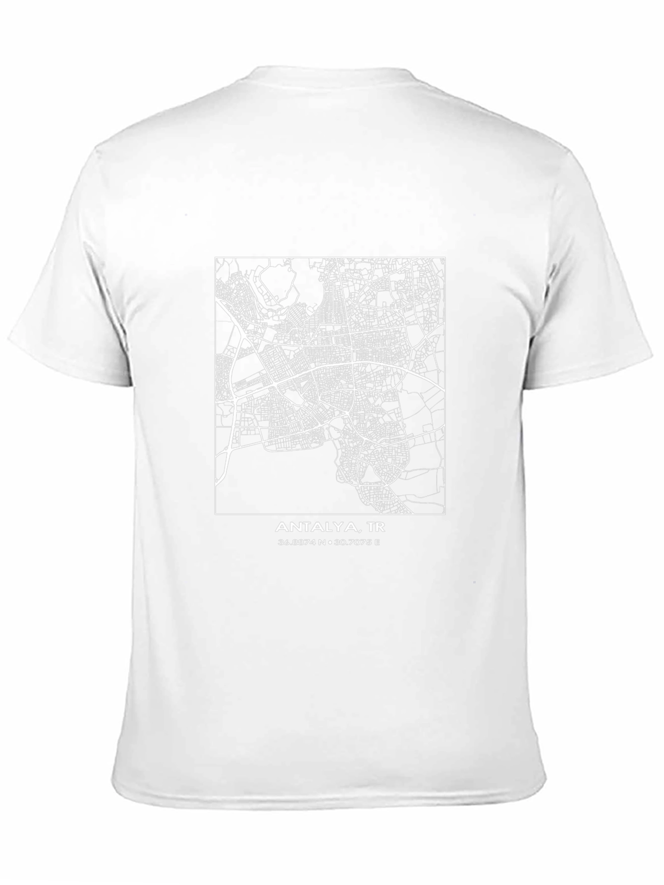 Antalya Turkey Map T-Shirt - Cityscape Tee