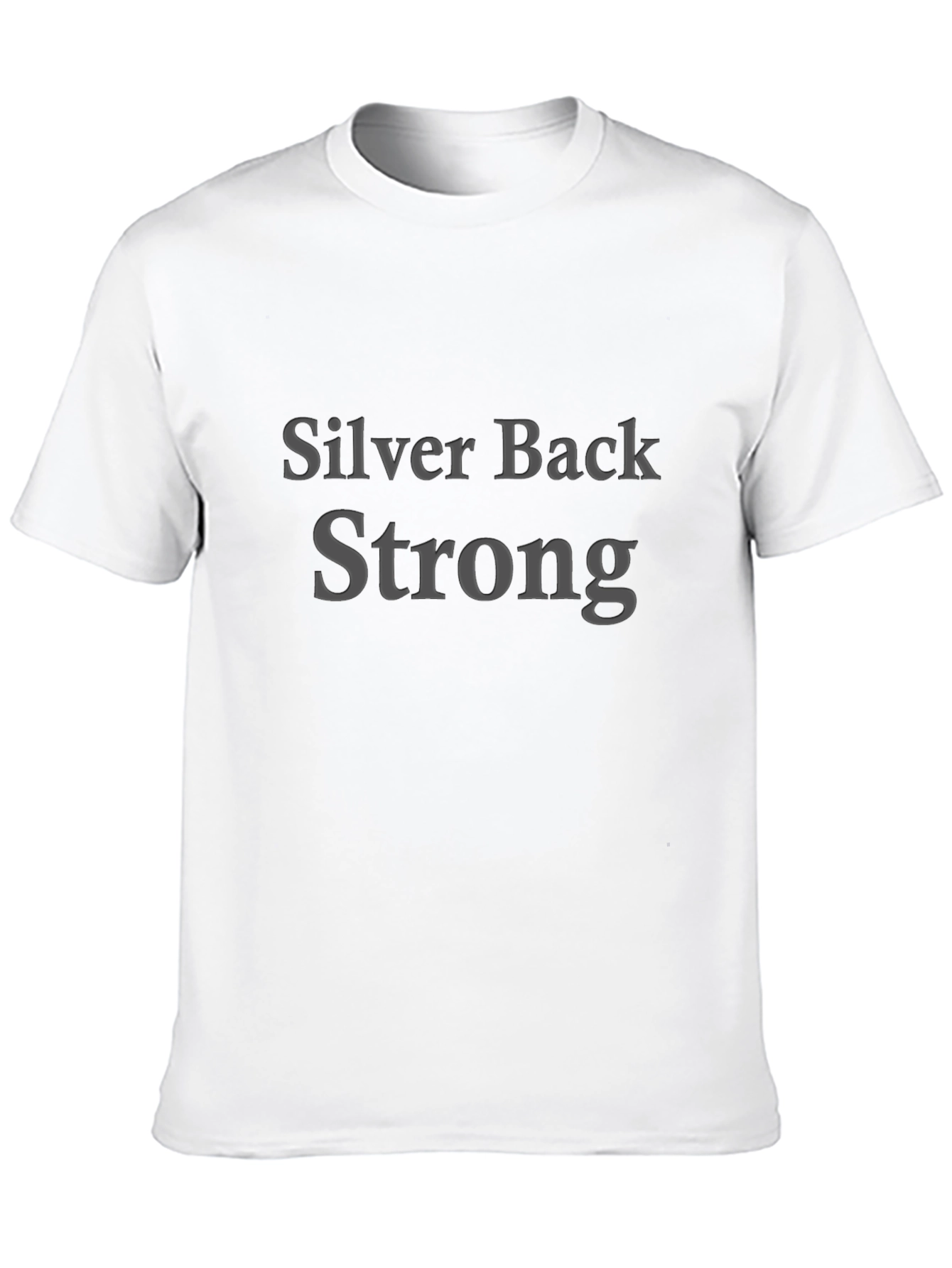 Silver Back Strong Black T-Shirt