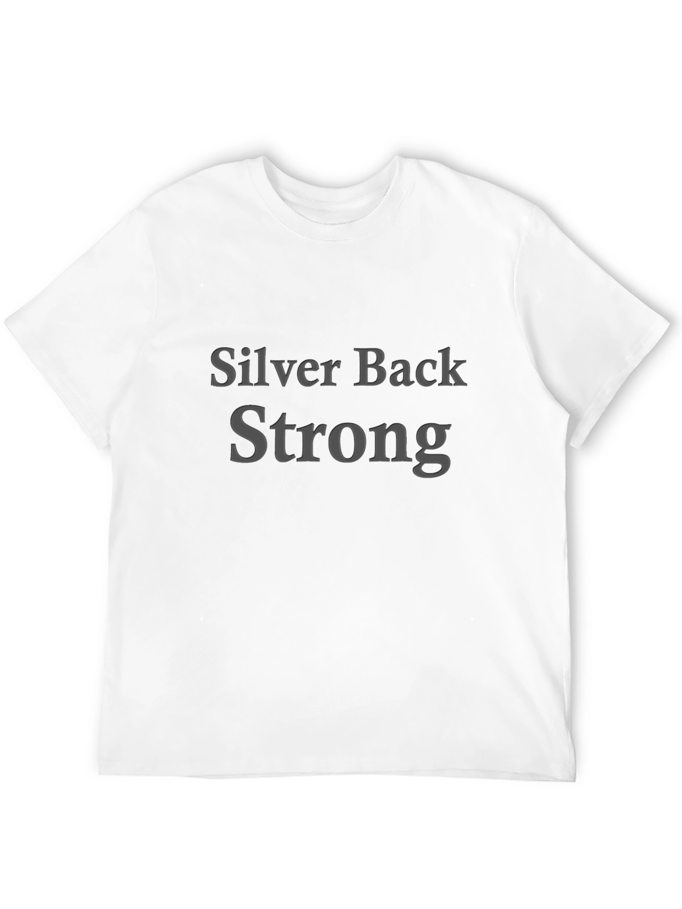 Silver Back Strong Black T-Shirt