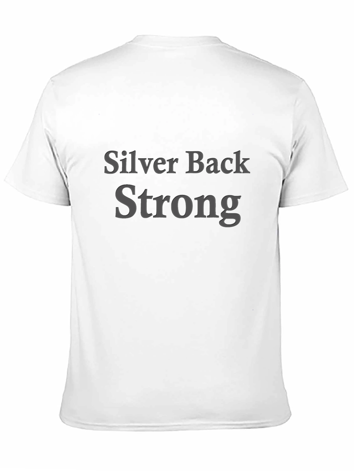 Silver Back Strong Black T-Shirt