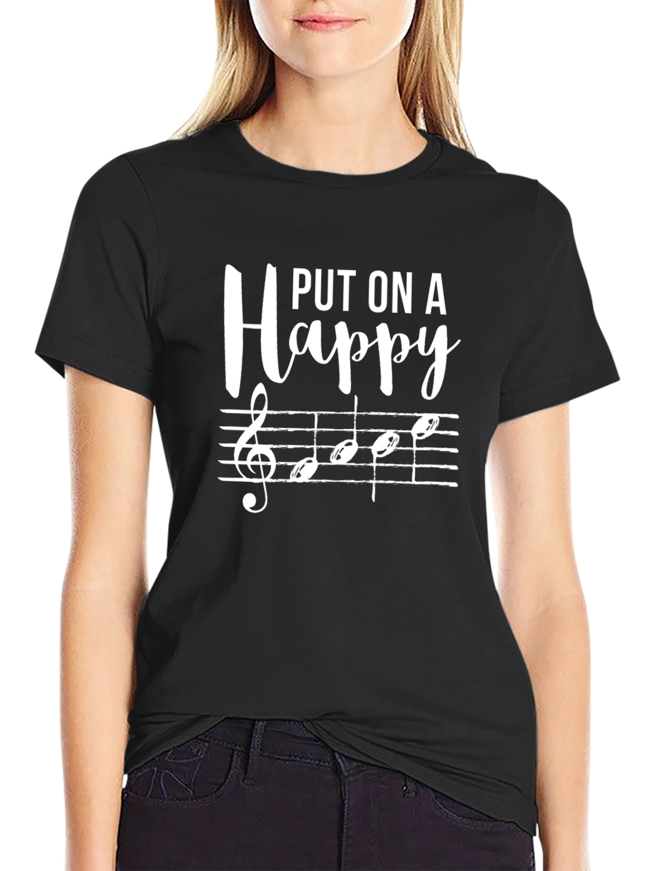 Put on a Happy Face Music T-Shirt