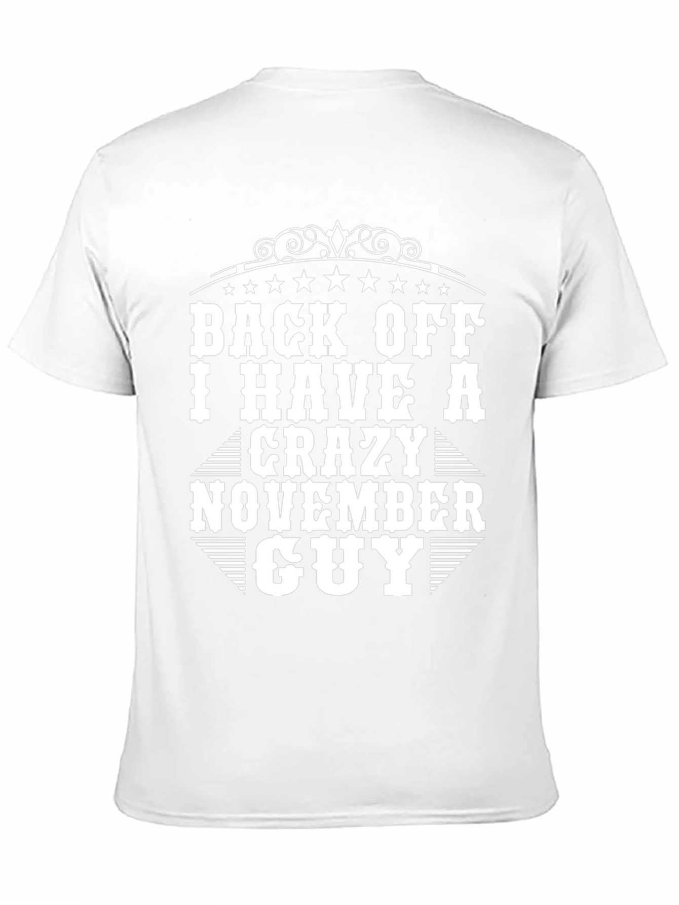Crazy November Guy Black Graphic T-Shirt