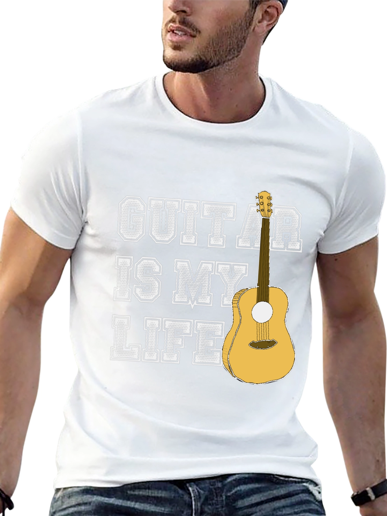Guitar Is My Life Graphic T-Shirt - Musician Tee