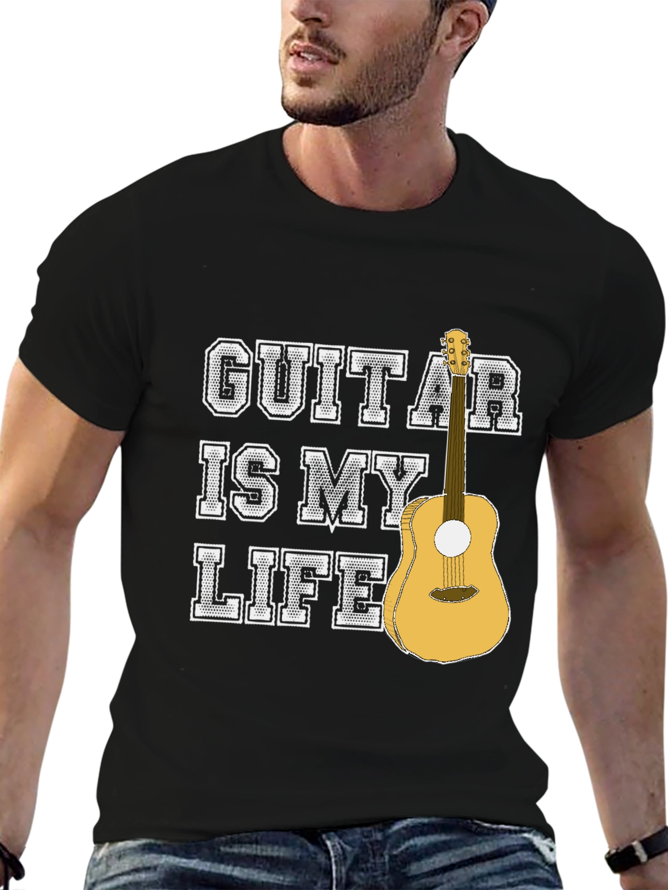 Guitar Is My Life Graphic T-Shirt - Musician Tee