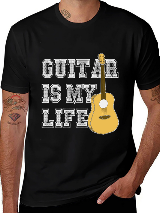 Guitar Is My Life Graphic T-Shirt - Musician Tee