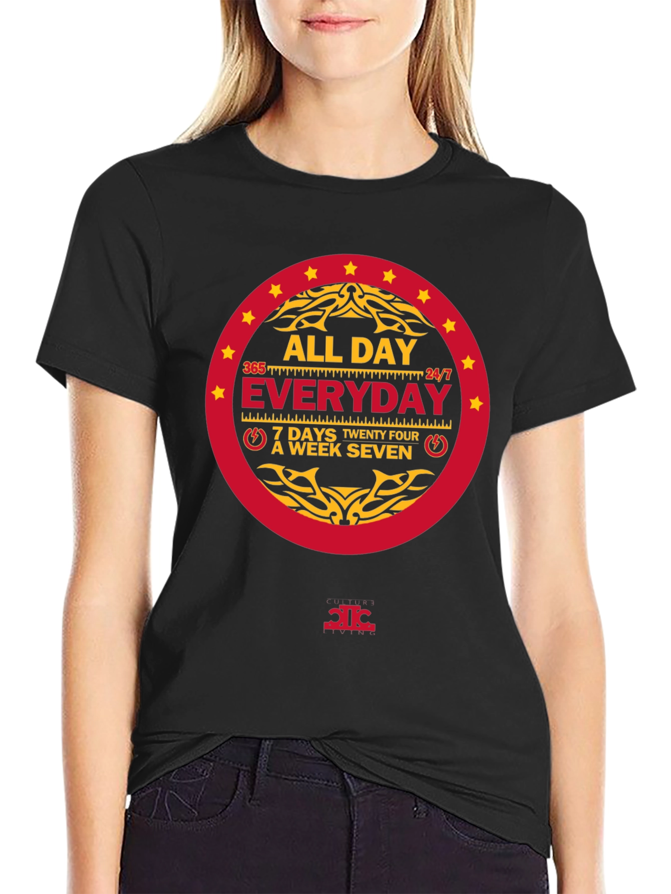 All Day Everyday Black T-Shirt
