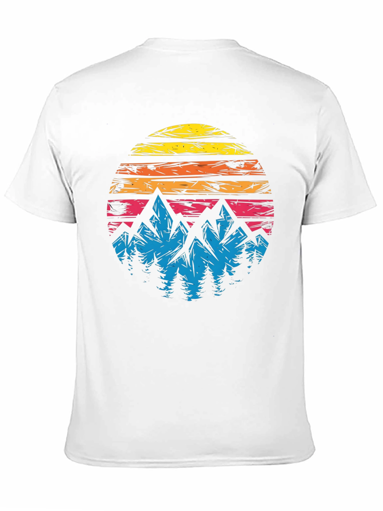 Retro Mountain Sunset Graphic T-Shirt