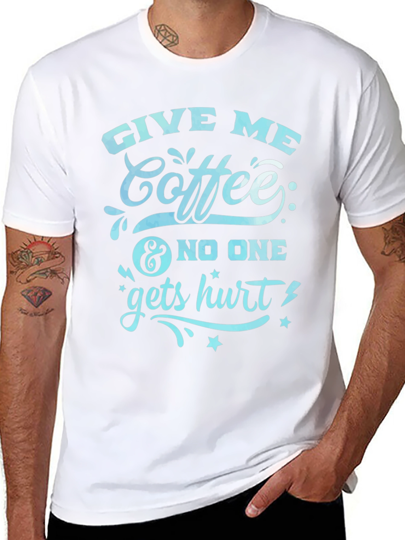 Give Me Coffee T-Shirt - Funny Slogan Tee