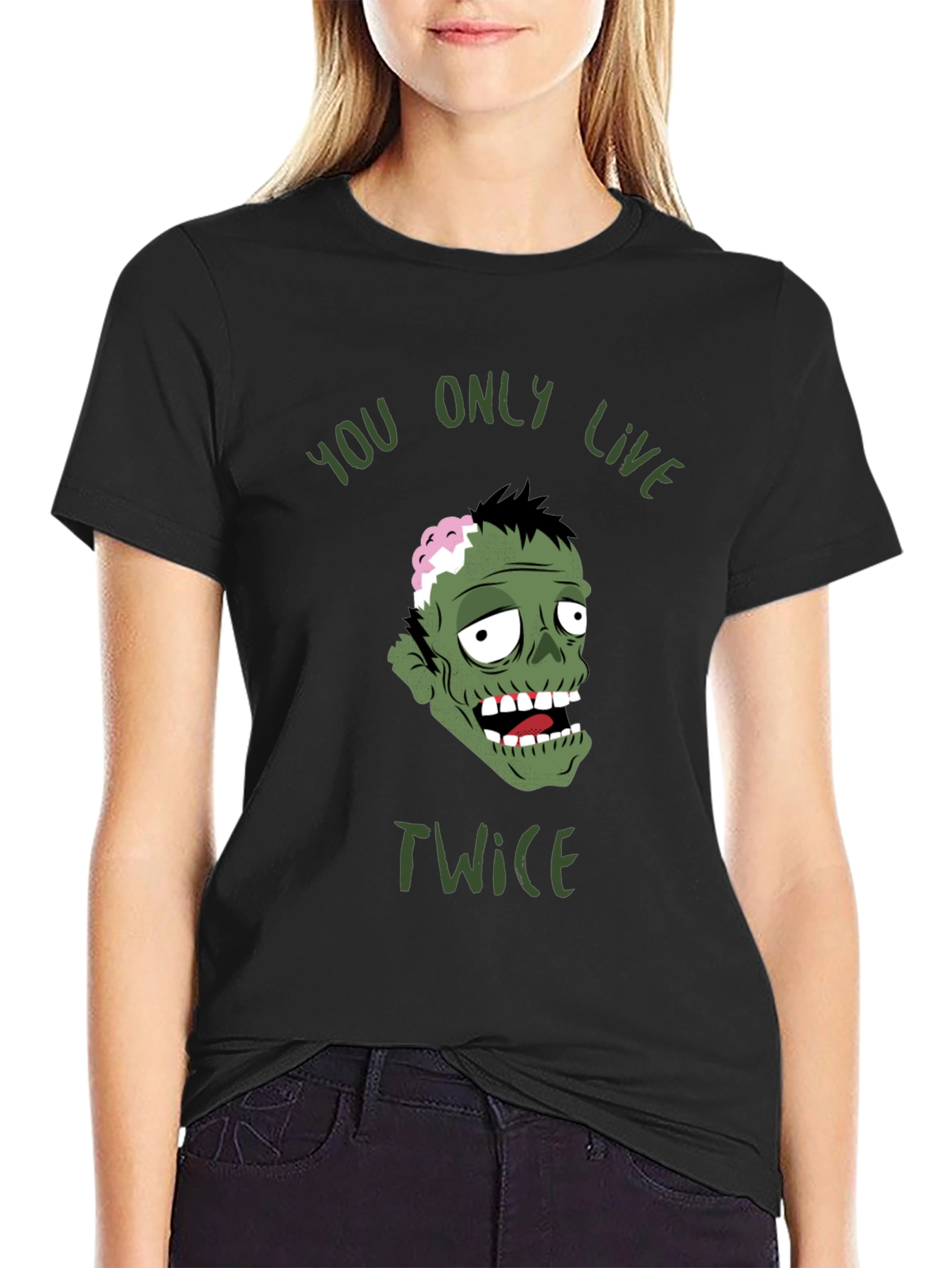 Zombie You Only Live Twice Graphic T-Shirt