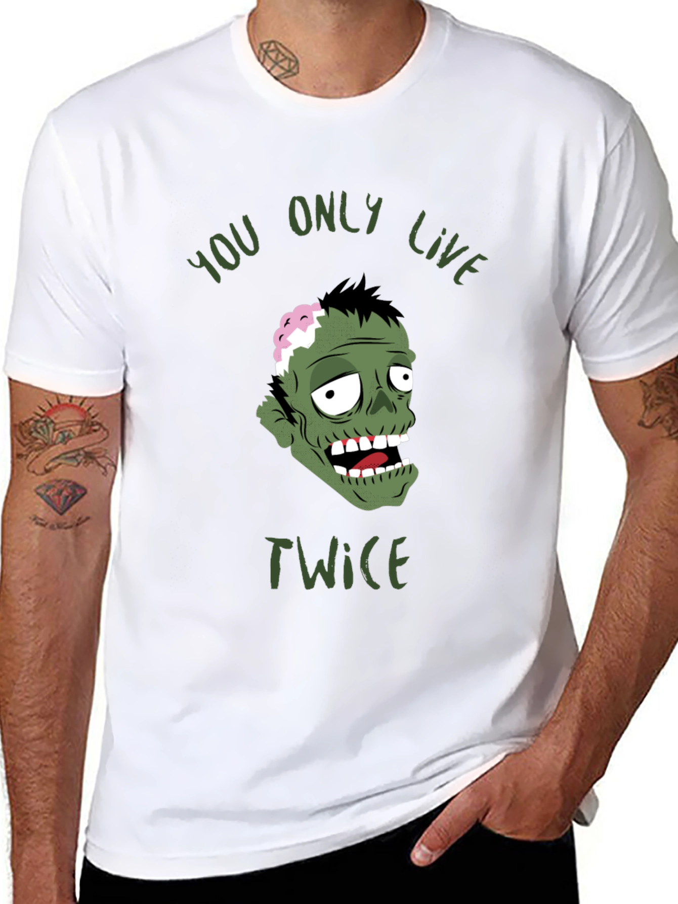 Zombie You Only Live Twice Graphic T-Shirt