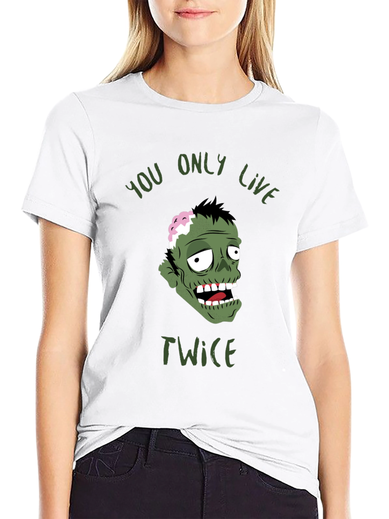 Zombie You Only Live Twice Graphic T-Shirt