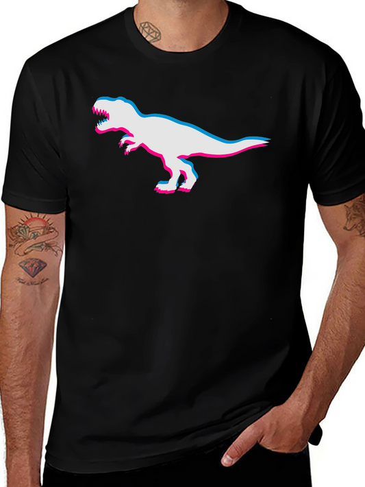 3D Dinosaur Graphic Tee - Cool Retro Style