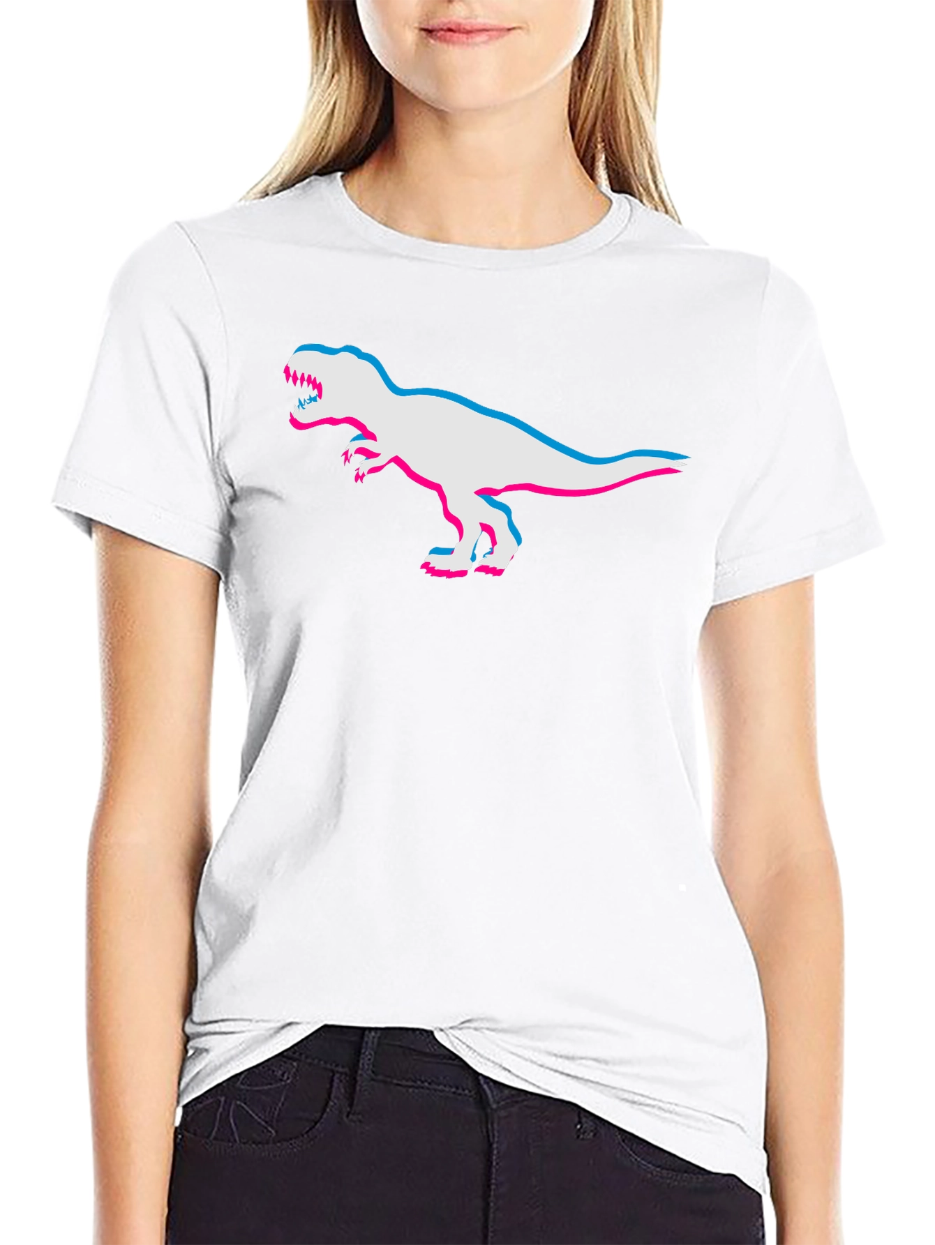 3D Dinosaur Graphic Tee - Cool Retro Style