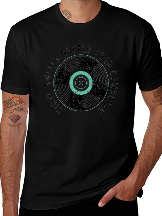Vinyl Smells Better Than Download Black T-Shirt