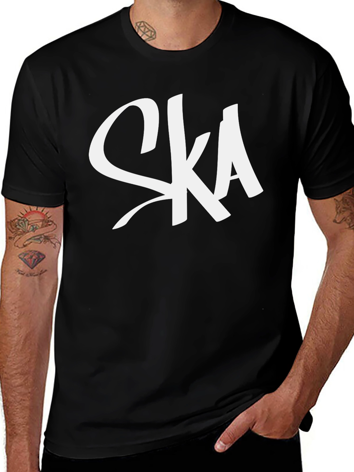 SKA Band T-Shirt - Black Cotton Graphic Tee