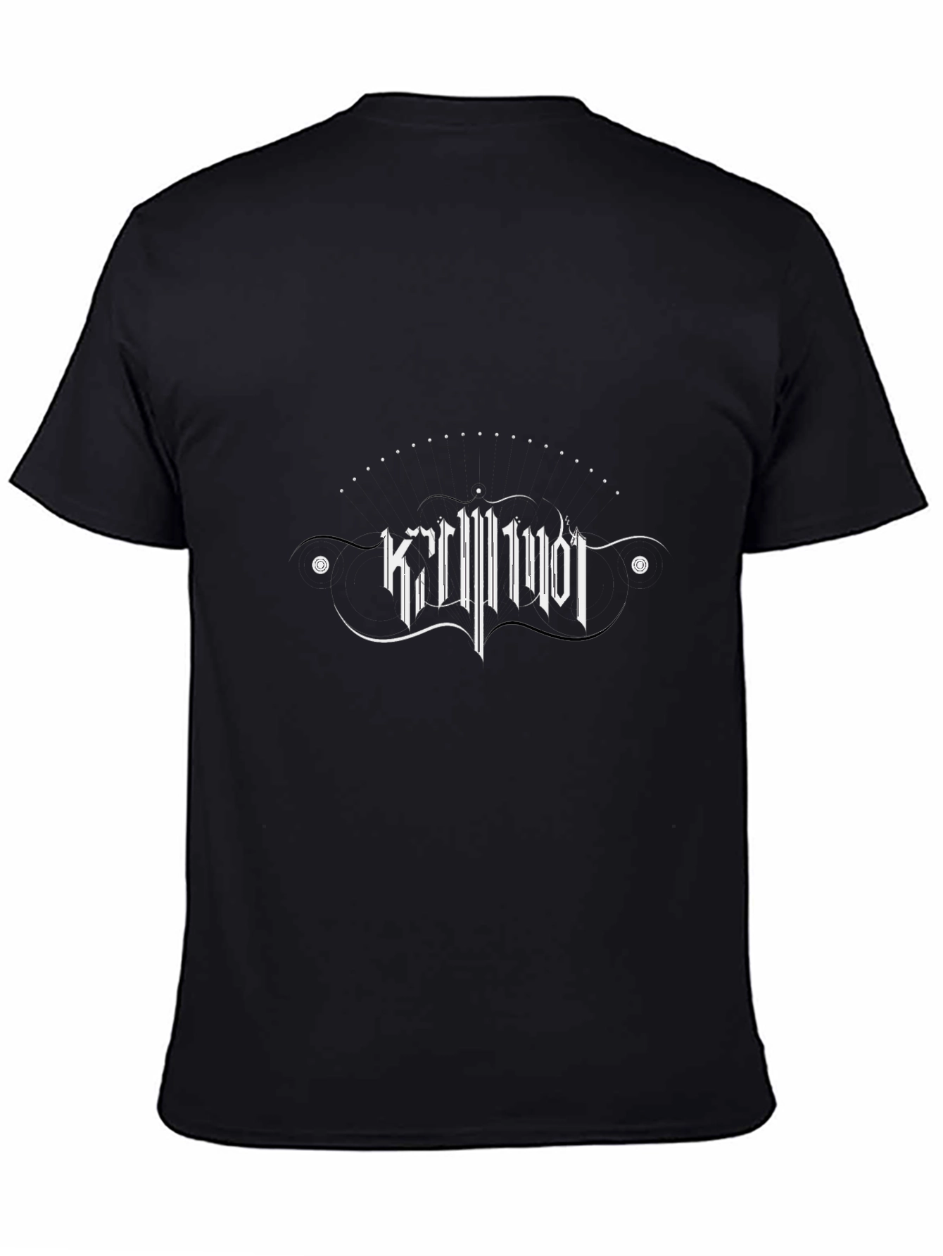 Kriminol Gothic Print Black T-Shirt