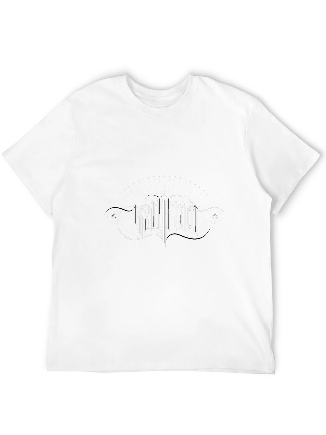 Kriminol Gothic Print Black T-Shirt