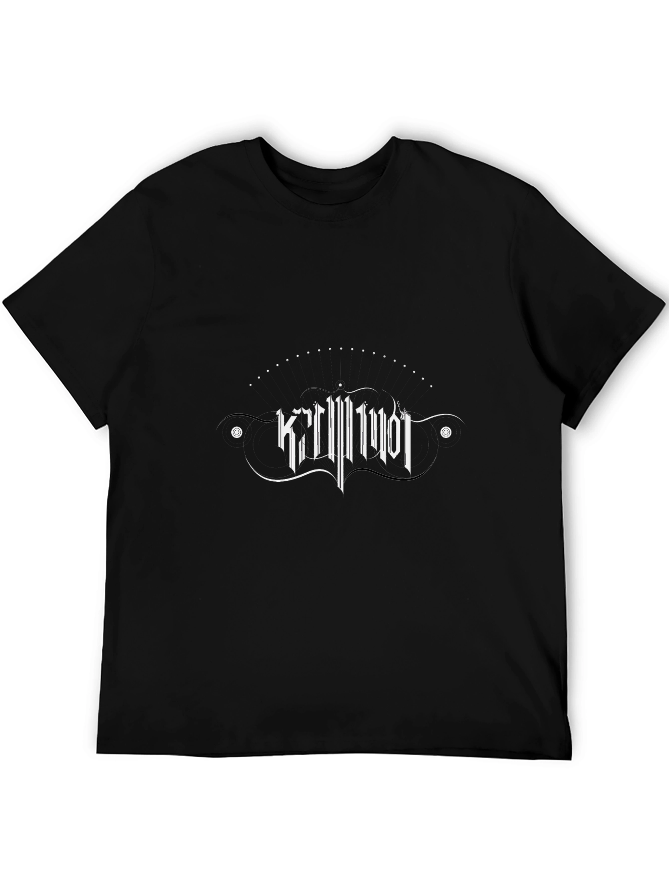 Kriminol Gothic Print Black T-Shirt