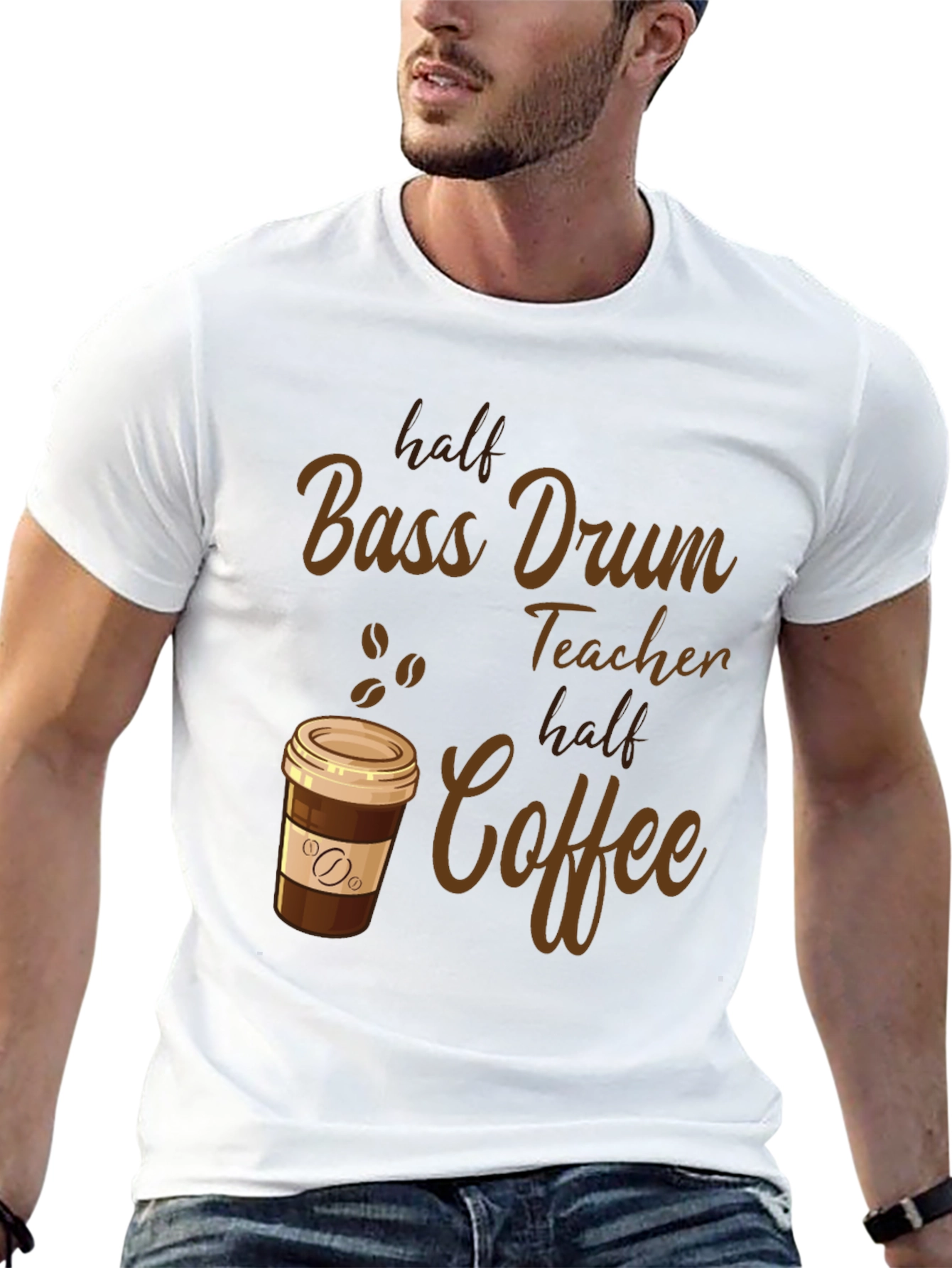 Bass Drum Teacher Coffee T-Shirt